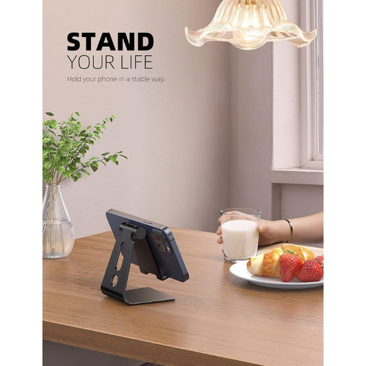 Adjustable Cell Phone Stand, Lamicall Phone Stand Cradle, Dock, Holder Compatible with iPhone Samsung Accessories Desk, Android Smartphone