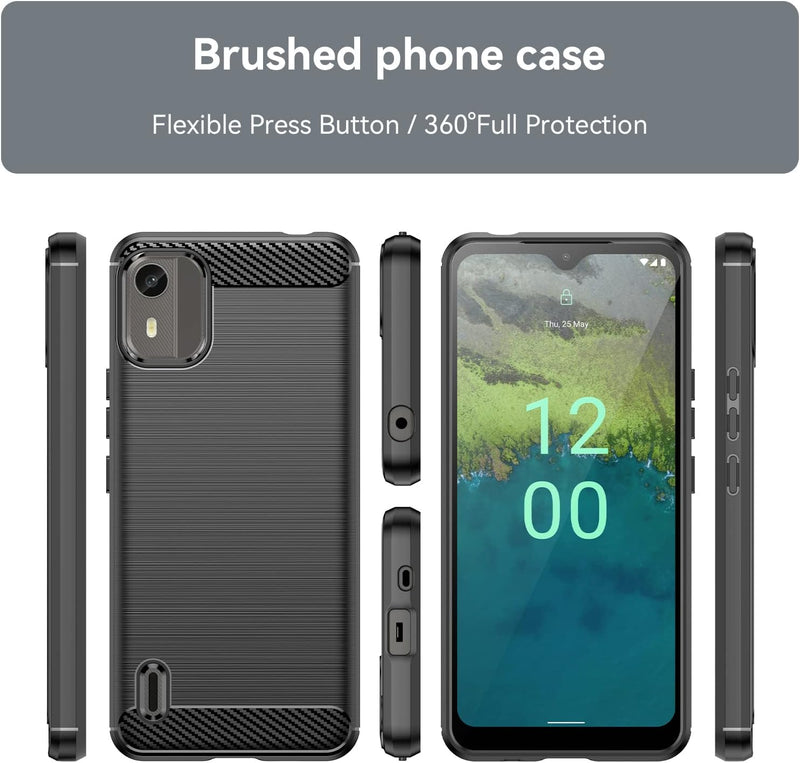 Load image into Gallery viewer, Nokia C12 Pro/C12/C12 Plus - Shield Shockproof Rugged Heavy Duty Case With 2PC 9H Tempered Glass Screen Protector
