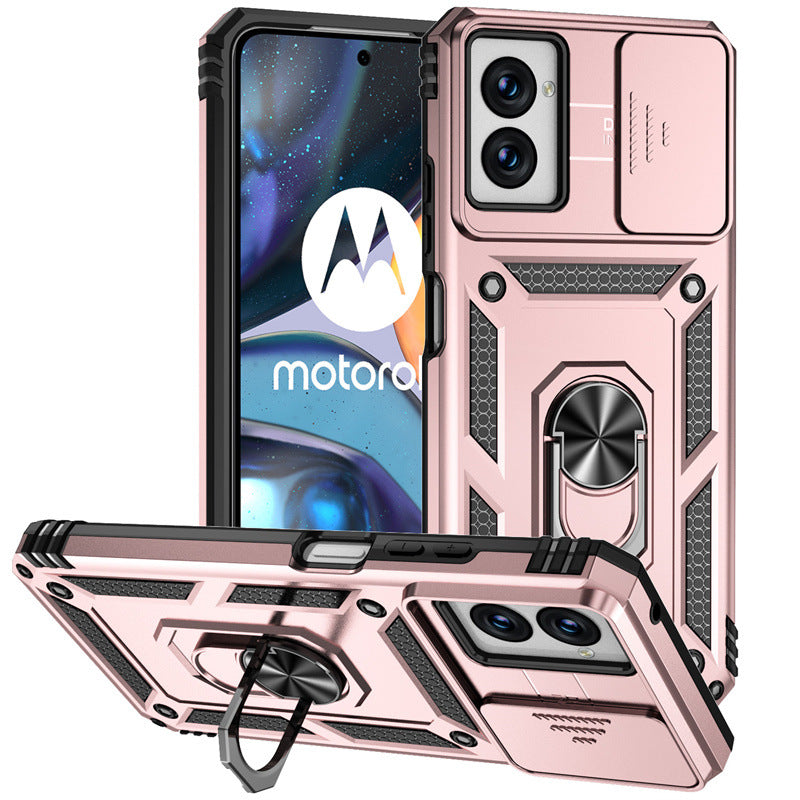 Load image into Gallery viewer, [Magnetic Ring Kickstand][Slide Lens Cover] Motorola Moto G31 - Shield Shockproof Rugged Heavy Duty Case
