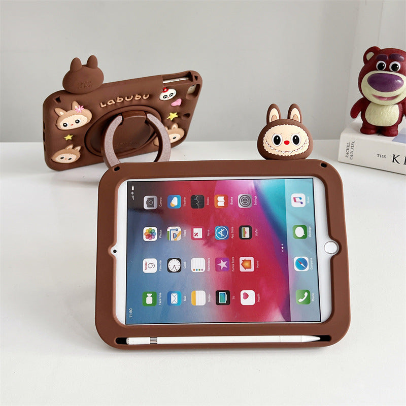 Load image into Gallery viewer, [Built-in Ring Holder][With Pen Slot] Apple iPad Air 4/5 10.9&#39;&#39; 4/5th Gen (2020/2022) Labubu Cartoon Silicone Anti-Drop Protective Case
