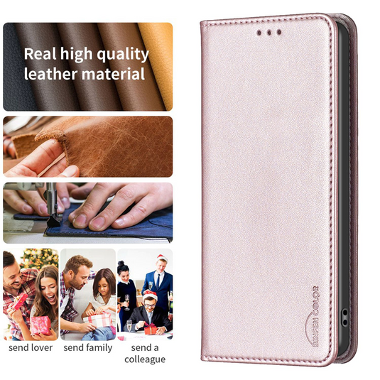 [With Card Slot] Xiaomi Mi 11T/Pro PU Leather Magnetic Buckle Flip Cover Genuine Leather Series Case