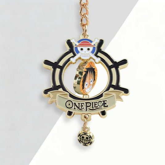One Piece Anime Pirates Monkey D. Luffy Keychain Rotating Keychain