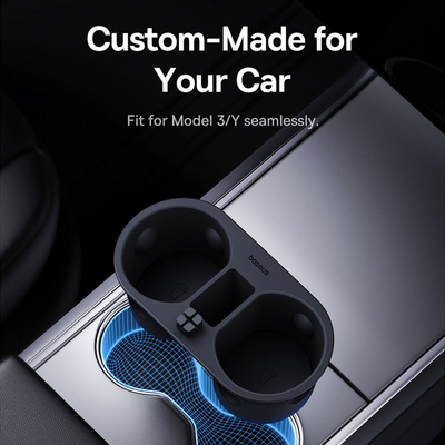 Baseus T-Space Series Cup Holder for Tesla Cluster Black - i-Station Mobile Phone & Electronic Device Repair and Accessories