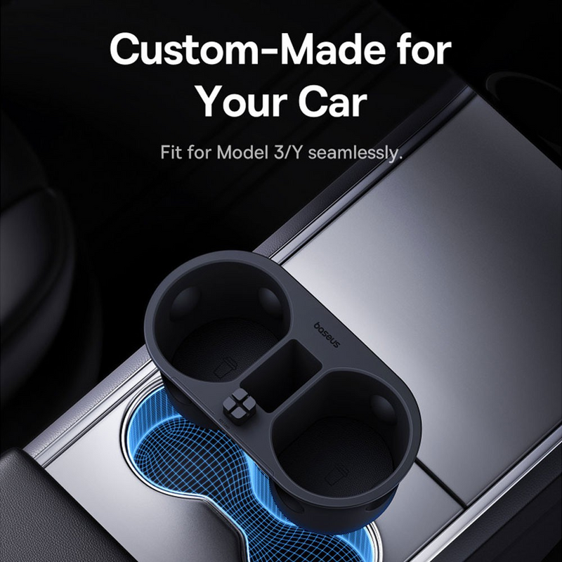 Load image into Gallery viewer, Baseus T-Space Series Cup Holder for Tesla Cluster Black
