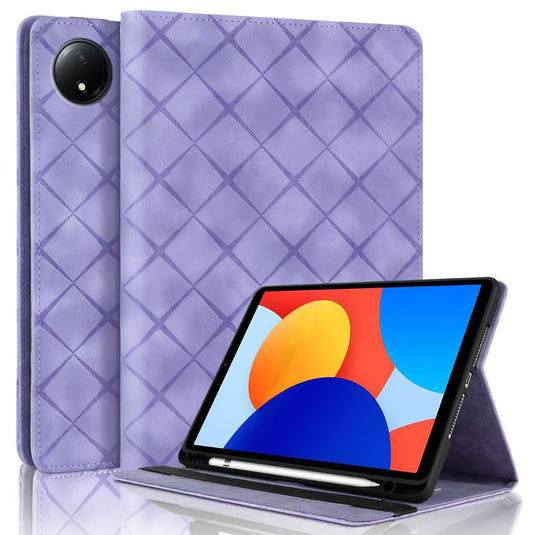 [Built-in Pencil Holder] Xiaomi Redmi Pad SE 8.7’’ (2024) Diamond Pattern Leather Business Case