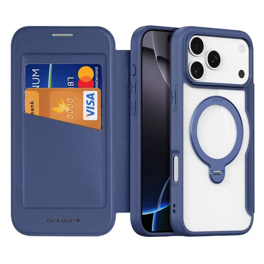 [With Card Slot][Magsafe Compatible] Apple iPhone 17 Pro / 18 Pro - Multi Function Card Slot Leather Wallet Series Flip Case