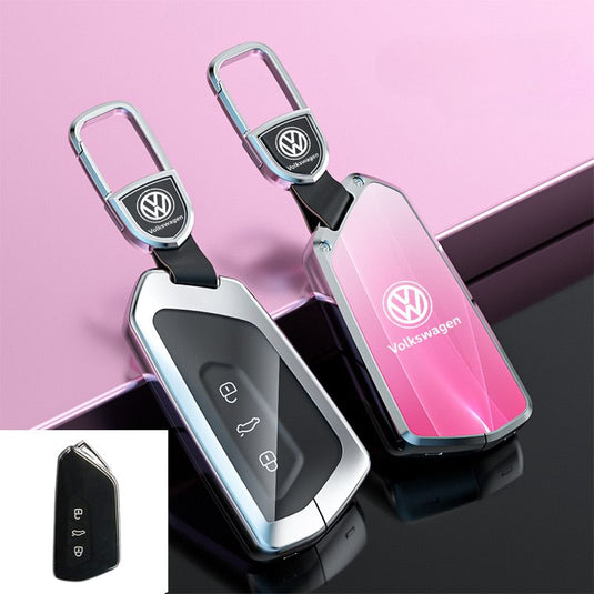 Volkswagen Zinc Alloy Car Key Fob Case Cover For Golf, ID.4, ID.6,  Lavida, Sagitar, Viloran, Magotan, Lamando L, Tiguan, Tharu, Tayron, Gran Lavida, Talagon