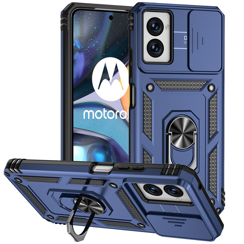 Load image into Gallery viewer, [Magnetic Ring Kickstand][Slide Lens Cover] Motorola Moto G31 - Shield Shockproof Rugged Heavy Duty Case
