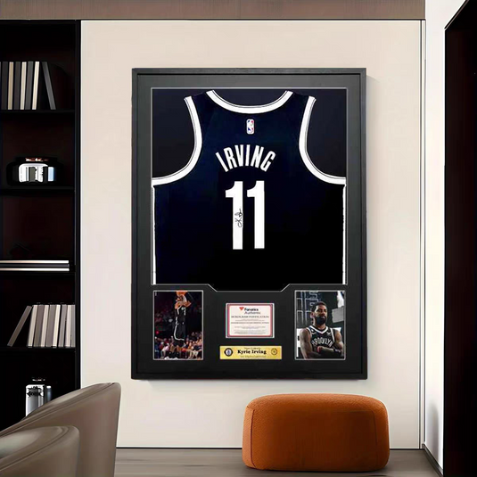 Kyrie Irving Brooklyn Nets Framed Jersey Display – Facsimile Signature Edition - i-Station Mobile Phone & Electronic Device Repair and Accessories
