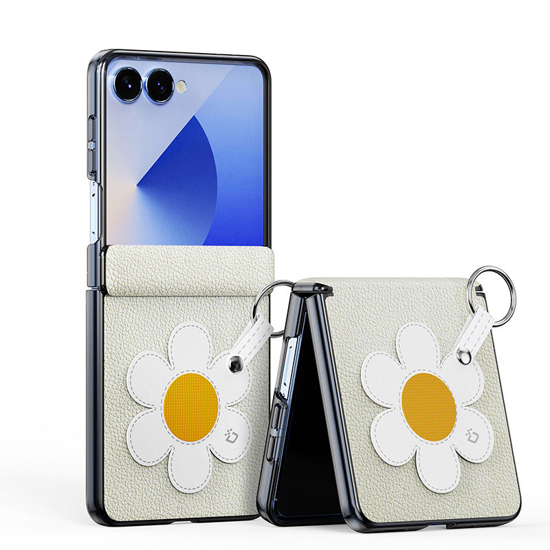Load image into Gallery viewer, [With Lanyard]  Samsung Galaxy Z Flip7 PU Leather Foldable Protective Case
