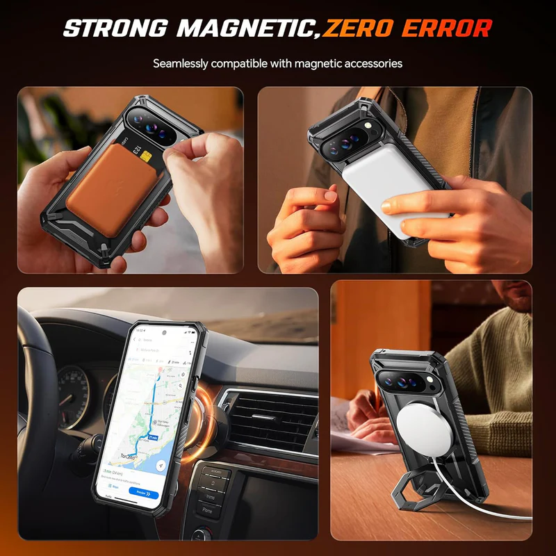 Load image into Gallery viewer, Google Pixel 10 Pro XL SUPCASE Strong Magneti Kickstand TPU Airbag Transparent Protective Case
