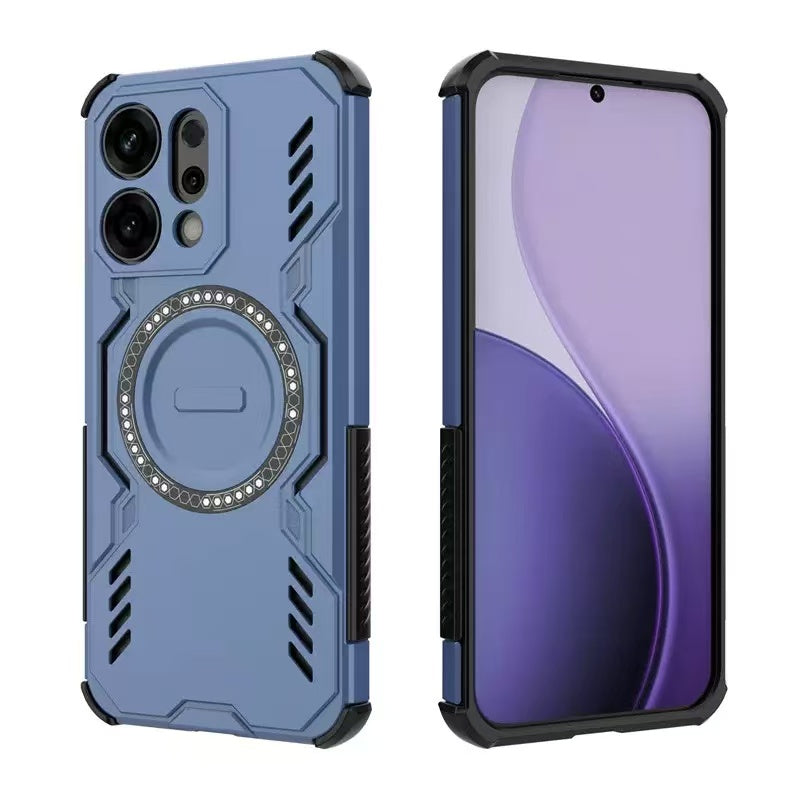 Load image into Gallery viewer, [Magsafe Compatible] OPPO A5 Pro 5G PC + TPU Magnetic Butterfly Armor Case With Hollow Heat Dissipation
