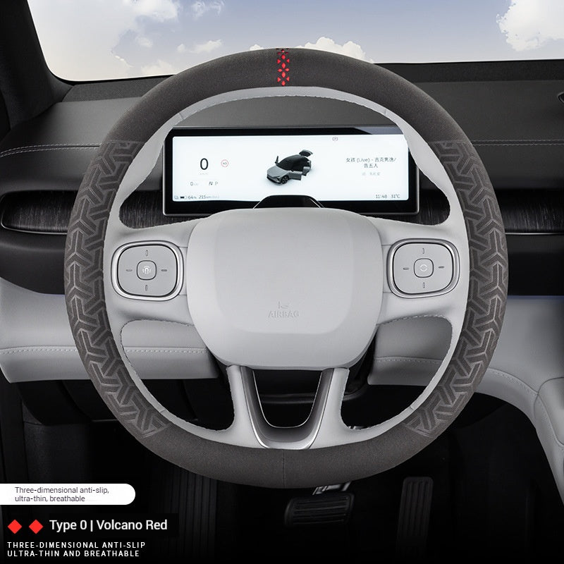 Load image into Gallery viewer, Universal Microfiber Suede Steering Wheel Cover – All-Season, Durable, Soft &amp; Comfortable Grip - i-Station Mobile Phone &amp; Electronic Device Repair and Accessories
