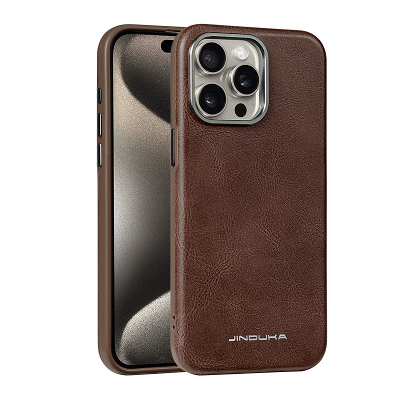 Load image into Gallery viewer, Apple iPhone 17/Air/Pro/Max - Business Retro Shockproof Leather Shockproof Case
