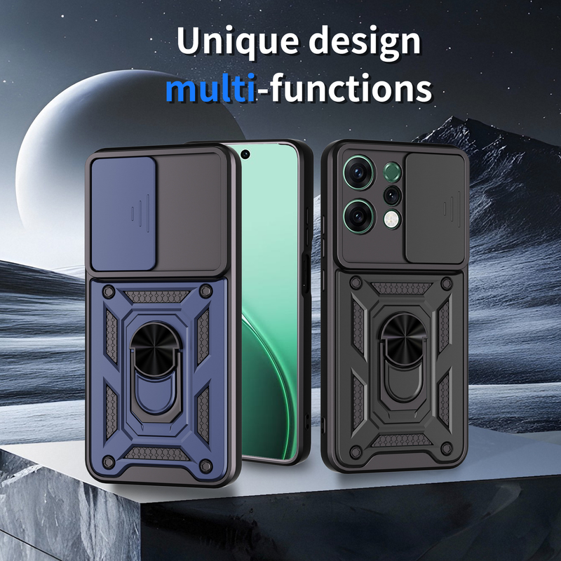 Load image into Gallery viewer, [With Ring Kickstand][Camera Cover] OPPO Reno14/F/Pro Shield Shockproof Rugged Heavy Duty Case
