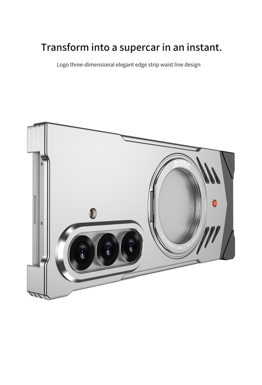 Samsung Galaxy Z Fold7 (SM-F966) - Borderless Aluminum Alloy Leather Snap Metal Case