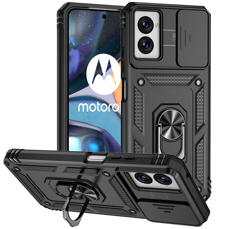 Load image into Gallery viewer, [Magnetic Ring Kickstand][Slide Lens Cover] Motorola Moto G31 - Shield Shockproof Rugged Heavy Duty Case
