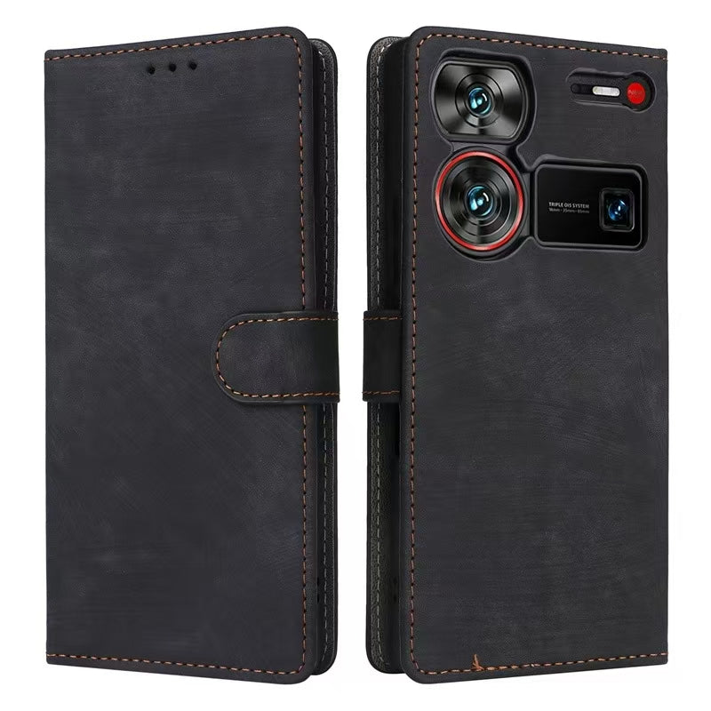 Load image into Gallery viewer, [With Card Slot] ZTE Nubia Z60s Pro Minimalist Leather Wallet Series Case
