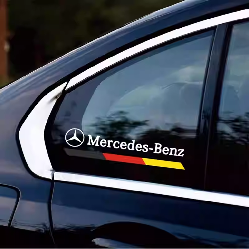 Load image into Gallery viewer, Mercedes-Benz Sport Style Rear Window &amp; Quarter Window Decal Sticker for A/B/C/E/GLA/GLC/CLS
