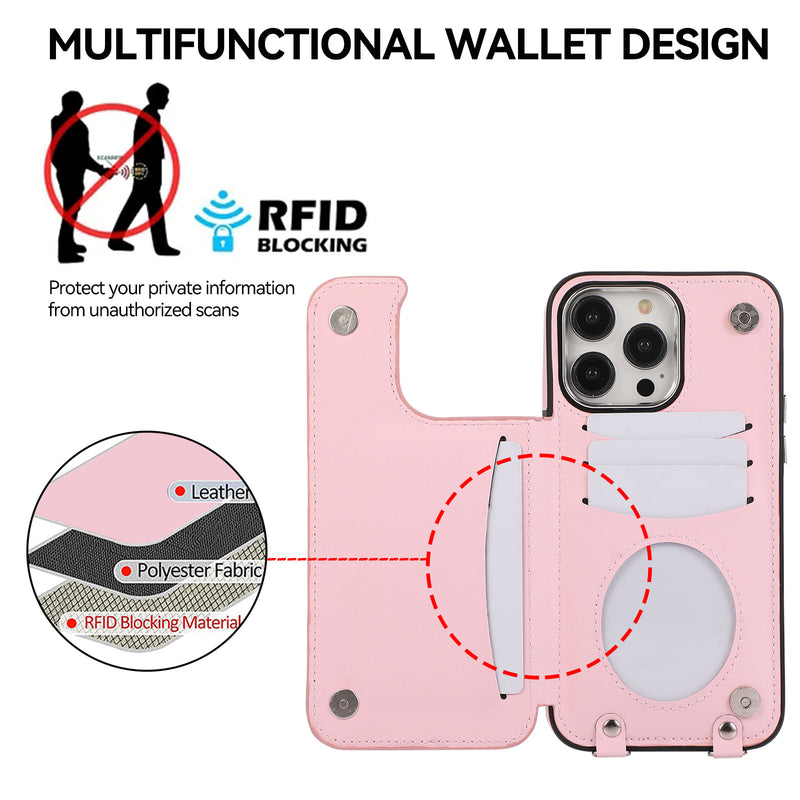 Load image into Gallery viewer, [Built-in Ring Bracket][With Card Slot] Apple iPhone 13/Pro/Pro Max High-End Leather Full Coverage Shockproof Wallet Series Case
