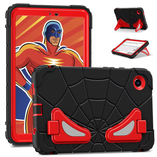 [Built-in Stand][With Card Slot] Apple iPad Air 11-inch M2 (2024) Spiderman Cartoon Kids Full-cover Silicone Shockproof Case