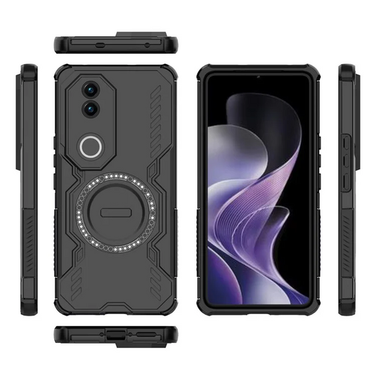 [Magsafe Compatible] VIVO V50 5G PC + TPU Magnetic Butterfly Armor Case With Hollow Heat Dissipation - i-Station Mobile Phone & Electronic Device Repair and Accessories
