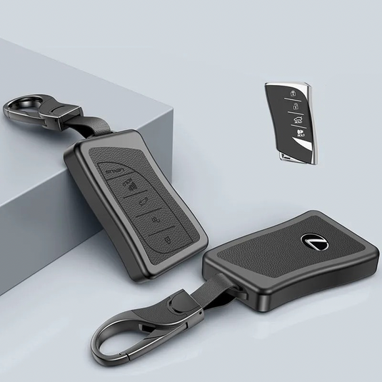 Lexus Aluminum Alloy Leather Car Key Fob Case Cover For ES200, ES300,  RX300, 350h, NX200, LX570