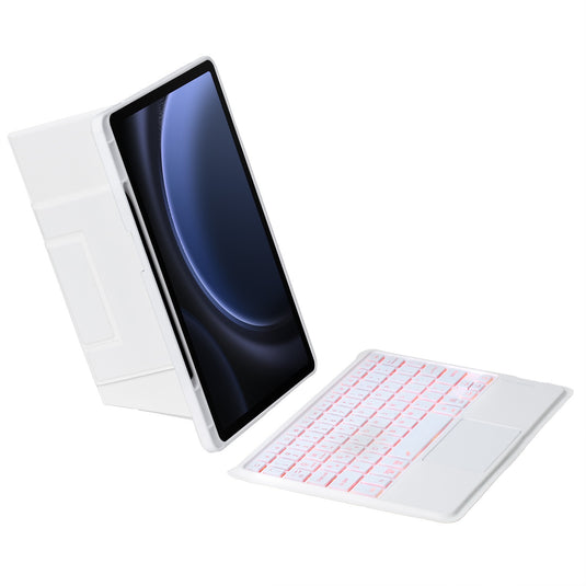 [Detachable] Samsung Galaxy Tab A9 Plus (2023) 11" - Multi Functional Leather Magnetic Bluetooth Keyboard Case With Backlit
