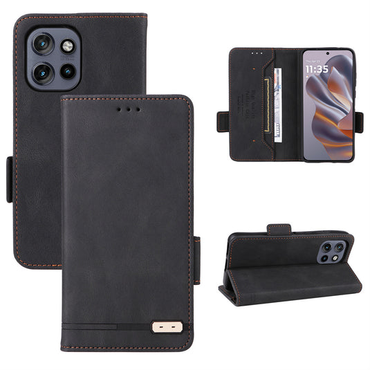 [Built-in Card Slot] Motorola Moto Edge 50 Neo Leather Flip Shockproof Essentials Series Case