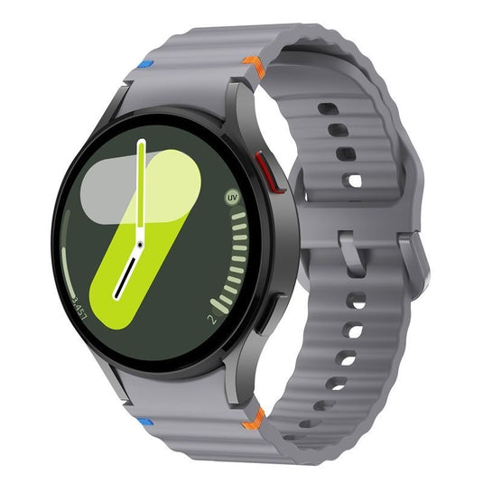 Samsung Galaxy Watch FE - Wavy Pattern Colored Silicone Breathable Watch Band - i-Station Mobile Phone & Electronic Device Repair and Accessories