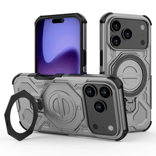 [ Magsafe Compatible][Built-in Stand] Apple iPhone 17/Air/Pro/Max - Shield Shockproof Rugged Heavy Duty Case