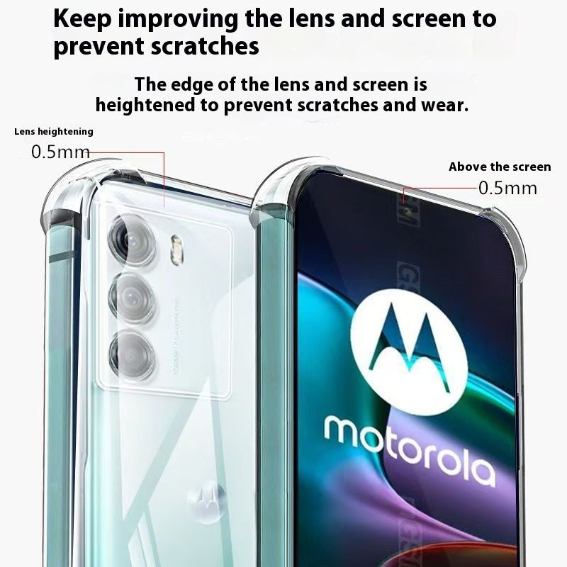 Load image into Gallery viewer, Motorola Moto Edge S30 - AirPillow Cushion Transparent Soft Clear TPU Four Corners Protective Case With 2PC 9H Tempered Glass Screen Protector
