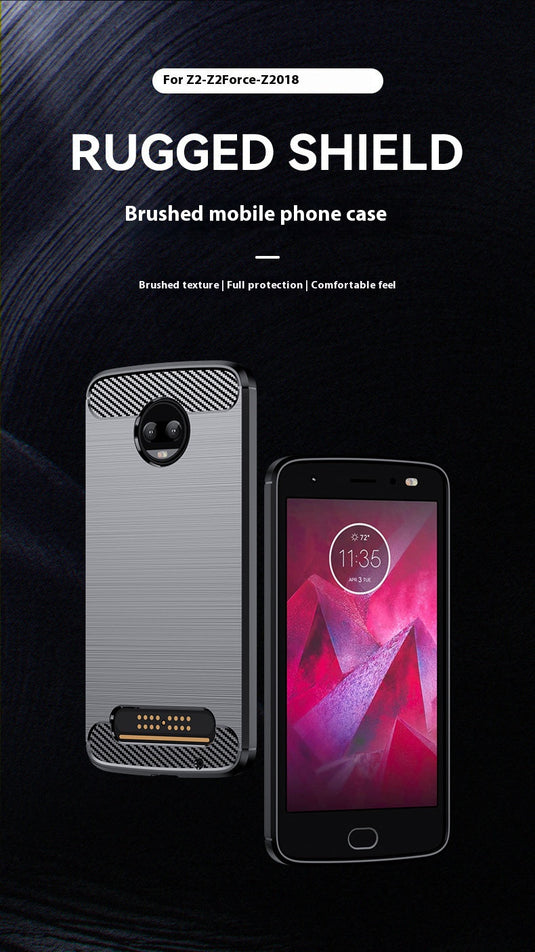 Motorola Moto Z2/Z2 Force/Z 2018 /Moto Z2 Play - Shield Shockproof Rugged Heavy Duty Case With 2PC 9H Glass Screen Protector