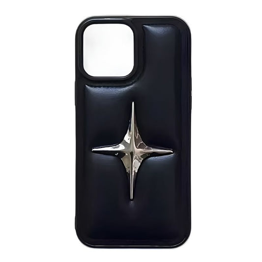 Apple iPhone 15 Pro/Max - Soft TPU Metallic Leather Collision Fashion-Forward Series Case