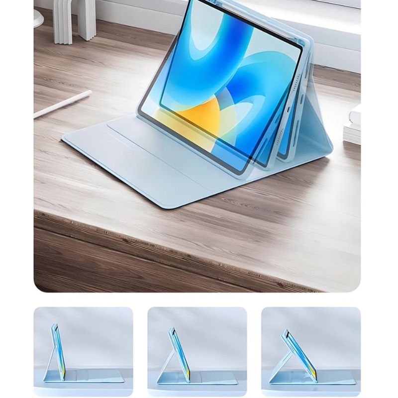 Load image into Gallery viewer, [Detachable][RGB Backlit] Samsung Galaxy Tab S9 FE 10.9&quot; 2023 (SM-X510) - 360 Rotatable PU Leather Wireless Bluetooth Keyboard Flip Case With Pen Slot
