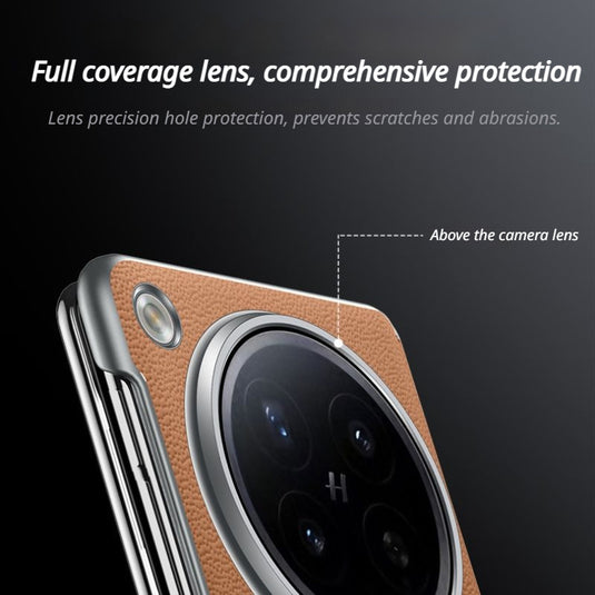 [Magsafe Compatible] OPPO Find N6 - Genuine Leather Magnetic Central Hinge Shockproof Protective Case - i-Station Mobile Phone & Electronic Device Repair and Accessories