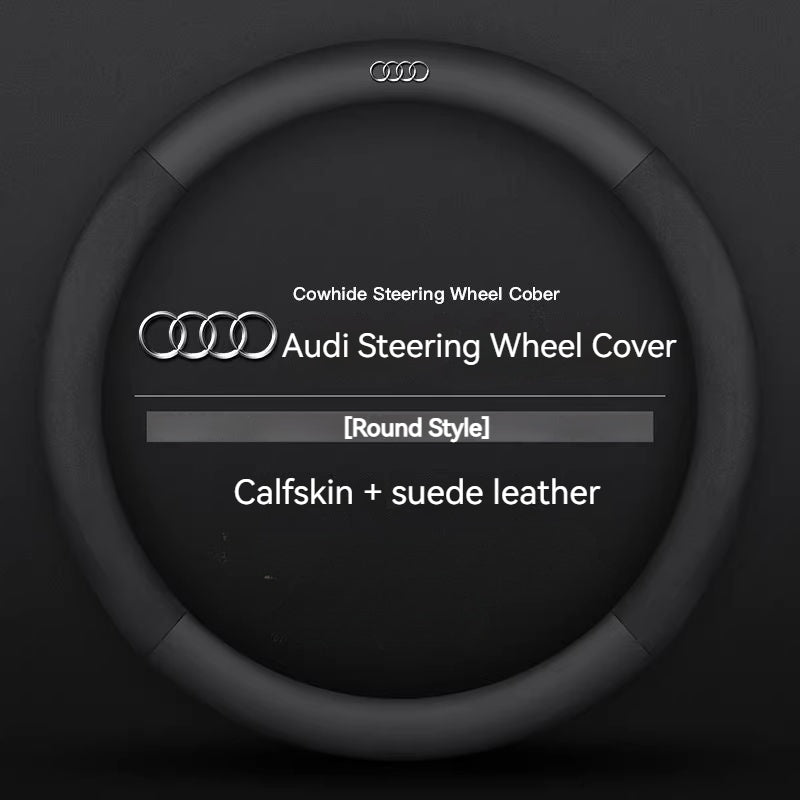 Load image into Gallery viewer, Audi Genuine Cowhide Leather Steering Wheel Cover For Q5L, A4L, A3, A6L, Q3, Q2L, A5, Q7, A7, Q8, S3 - i-Station Mobile Phone &amp; Electronic Device Repair and Accessories
