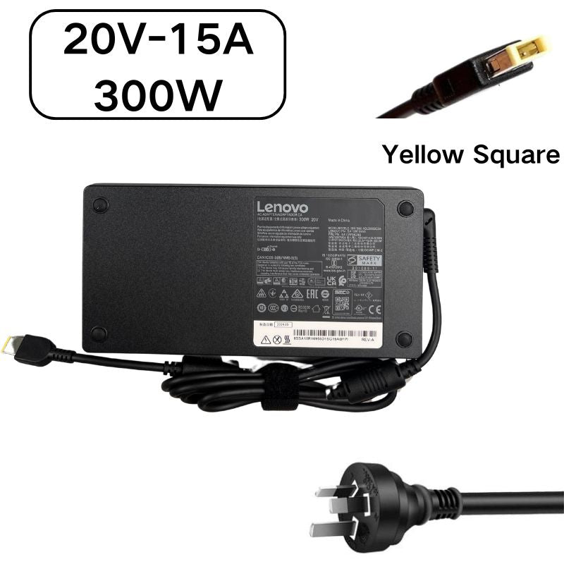 [20V-15A/300W][Yellow Square] Lenovo Legion 7 Gaming Laptop AC Power Supply Adapter Charger - i-Station Mobile Phone & Electronic Device Repair and Accessories