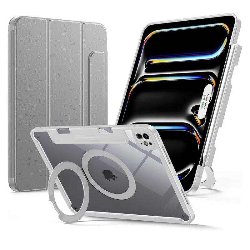 Load image into Gallery viewer, [Detachable][Buil-in Pen Slot] Apple iPad 7/8/9 10.2&#39;&#39; 7/8/9th Gen (2019/2020/2021) Magnetic Acrylic Back Flip Tablet Case
