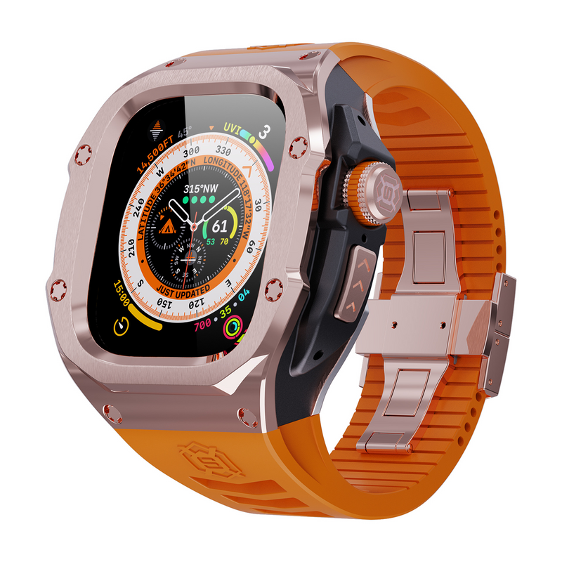Load image into Gallery viewer, Apple Watch Series 7/8/9/Ultra - Mechanical Metal Stainless Steel Heavy Duty Series Watch Case
