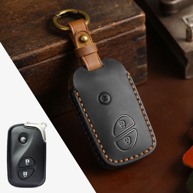 Load image into Gallery viewer, Lexus Handcrafted Genuine Leather Car Key Fob Case Cover For RX270, ES240, LX570
