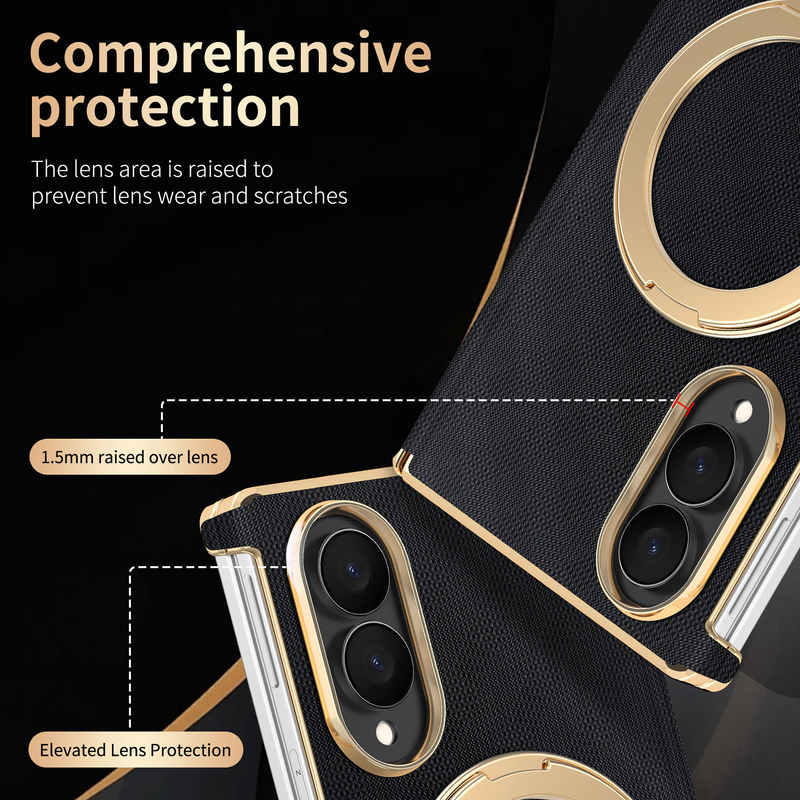 Load image into Gallery viewer, Samsung Galaxy Z Fold8 (SM-F971) - Premium Electroplated Business Magnetic Stand Case with Hinge Protection
