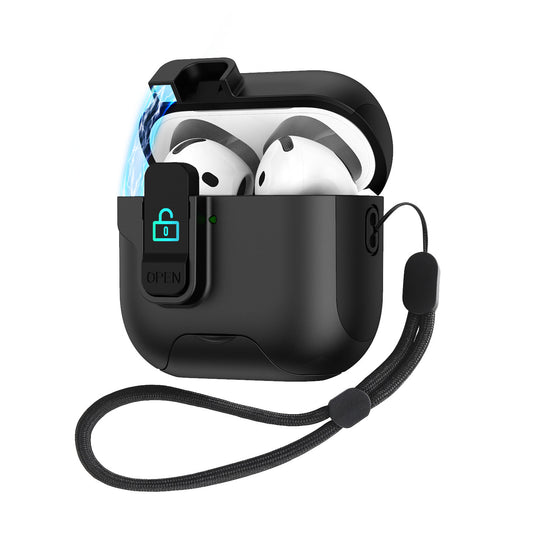 Apple AirPods 4 - Stylish Drop-Proof Case with Secure Lock & Magnetic Lid