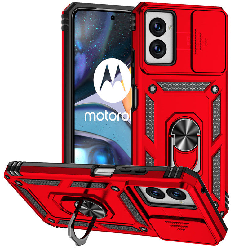 Load image into Gallery viewer, [Magnetic Ring Kickstand][Slide Lens Cover] Motorola Moto G31 - Shield Shockproof Rugged Heavy Duty Case
