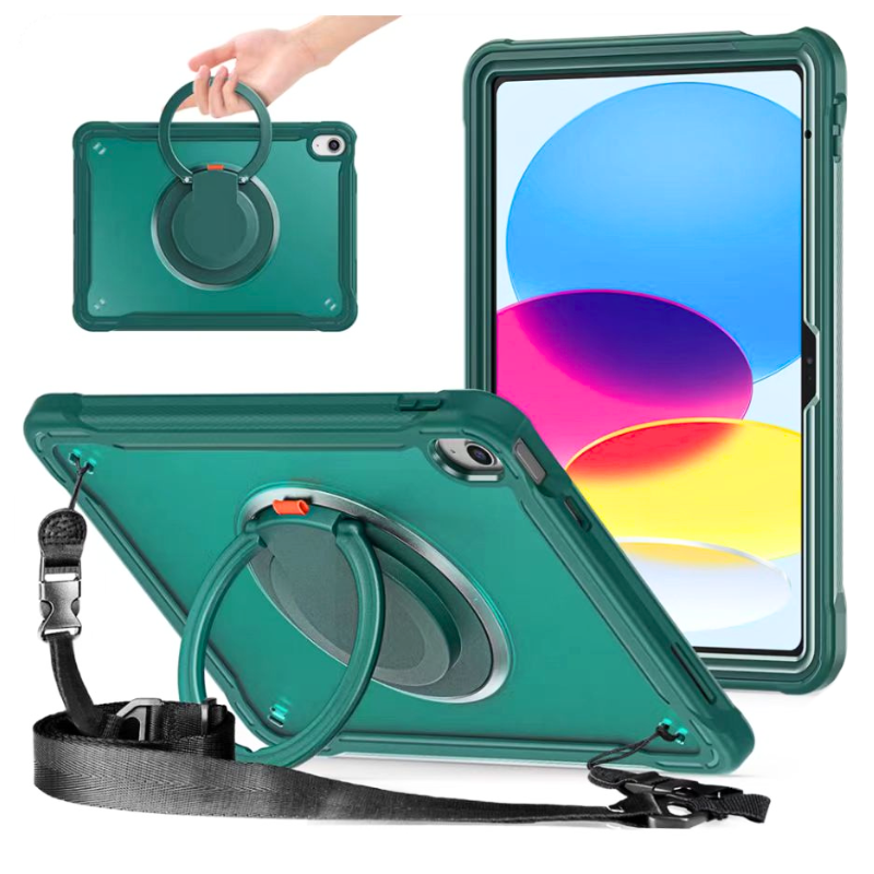 Load image into Gallery viewer, Apple iPad 5/6 9.7&#39;&#39; 5/6th Gen (2017/2018) 360° Rotating Stand Transparent Shockproof Protective Case
