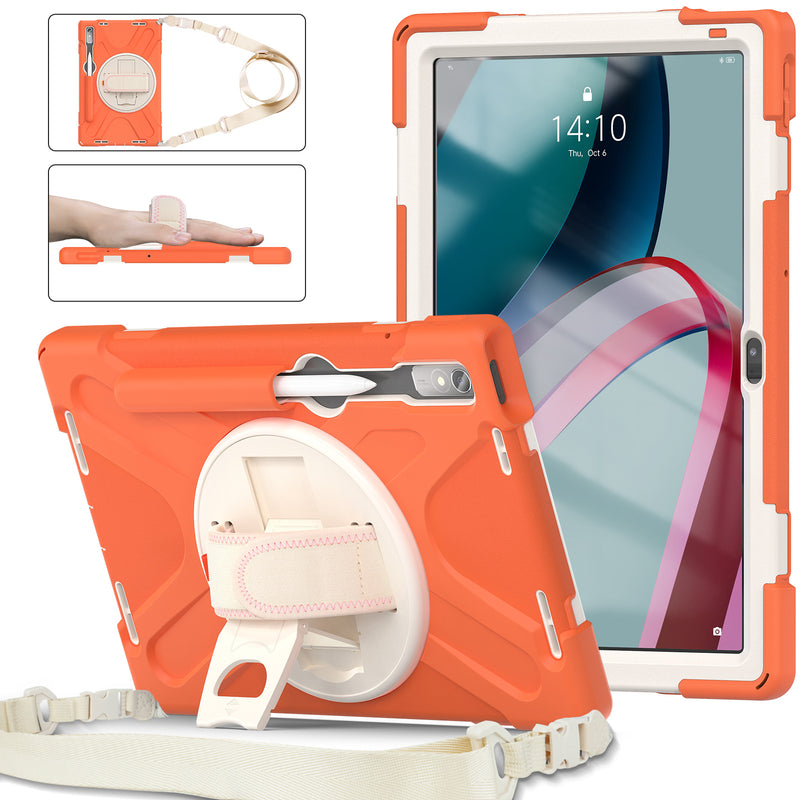 Load image into Gallery viewer, [Built-in Kickstand] Lenovo Tab M10 Gen 3 (3rd Gen) 10.1&quot; inch 2022 (TB-328F/TB-328X) - Silicone Full Covered Heavy Duty Series Case With Adjustable Hand Strap
