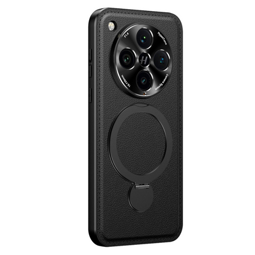 [Built-in Ring Bracket][Magsafe Compatible] Oppo Reno13 / Pro Premium Leather Texture Full-Body Shockproof Phone Case