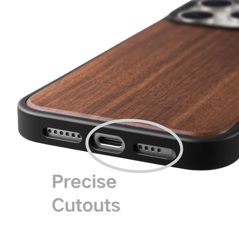 Load image into Gallery viewer, [MagSafe Compatible] Apple iPhone 15/Plus/Pro/Pro Max Walnut Wood Full-cover Shockproof Essentials Series Case
