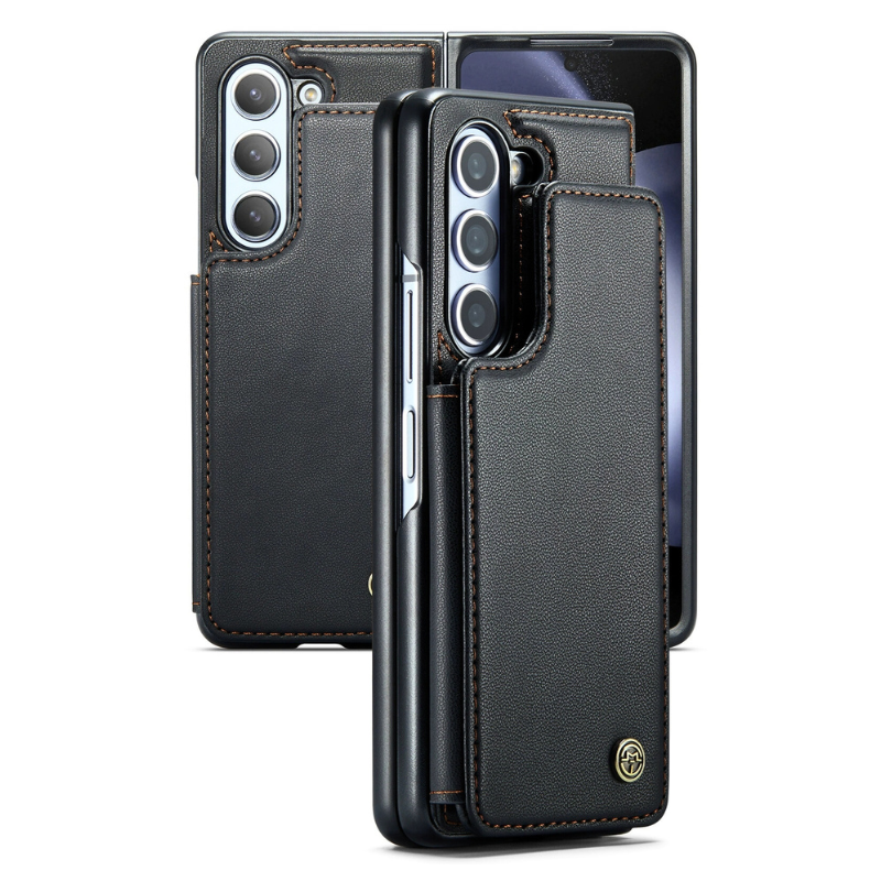 Load image into Gallery viewer, Samsung Galaxy Z Fold 6 (SM-F956) Premium Leather Flip Shockproof Wallet Series Case
