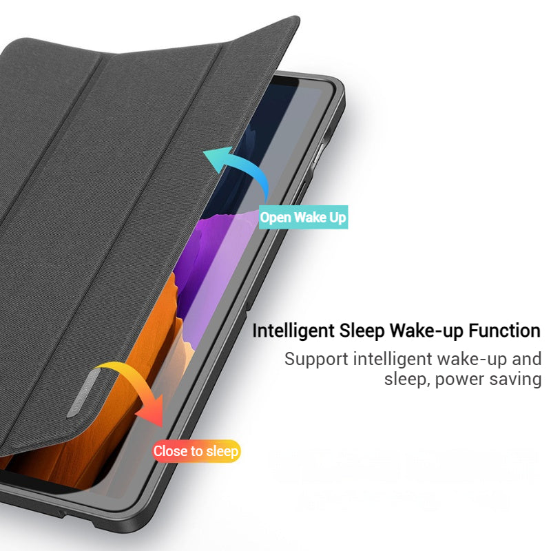 Load image into Gallery viewer, [With Pen Slot] Samsung Galaxy Tab S10 FE Plus (2025) 13.1&quot; Premium PU Fabric Texture Shockproof Case
